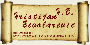 Hristijan Bivolarević vizit kartica